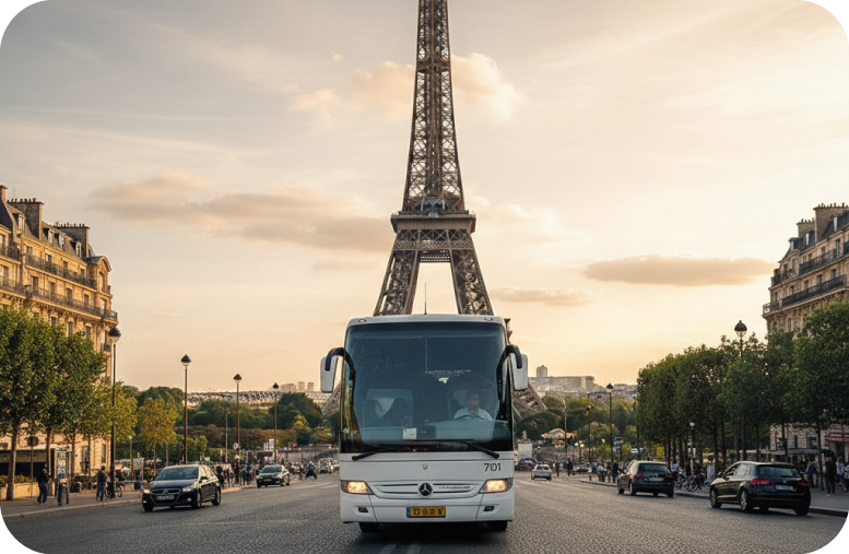 61 pax voor de Eiffeltoren